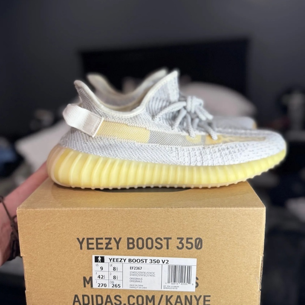 Adidas Yeezy Boost 350 V2 Static Reflective Sneakers Size 9